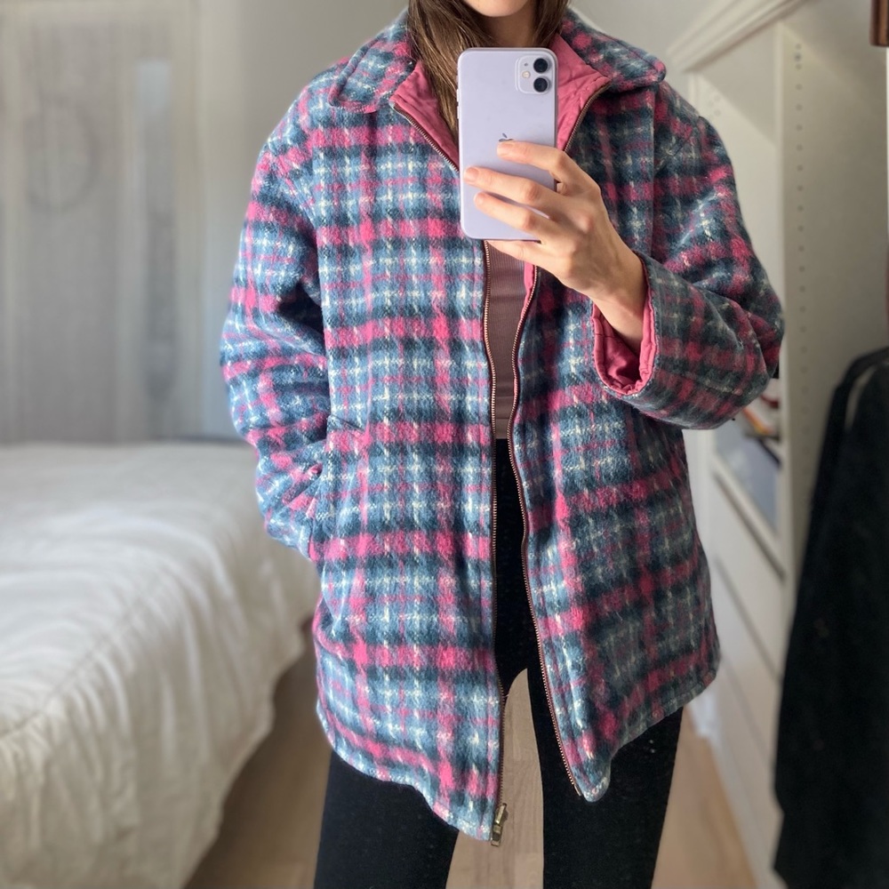 Vintage 100% Wool Plaid Shacket | Size Medium